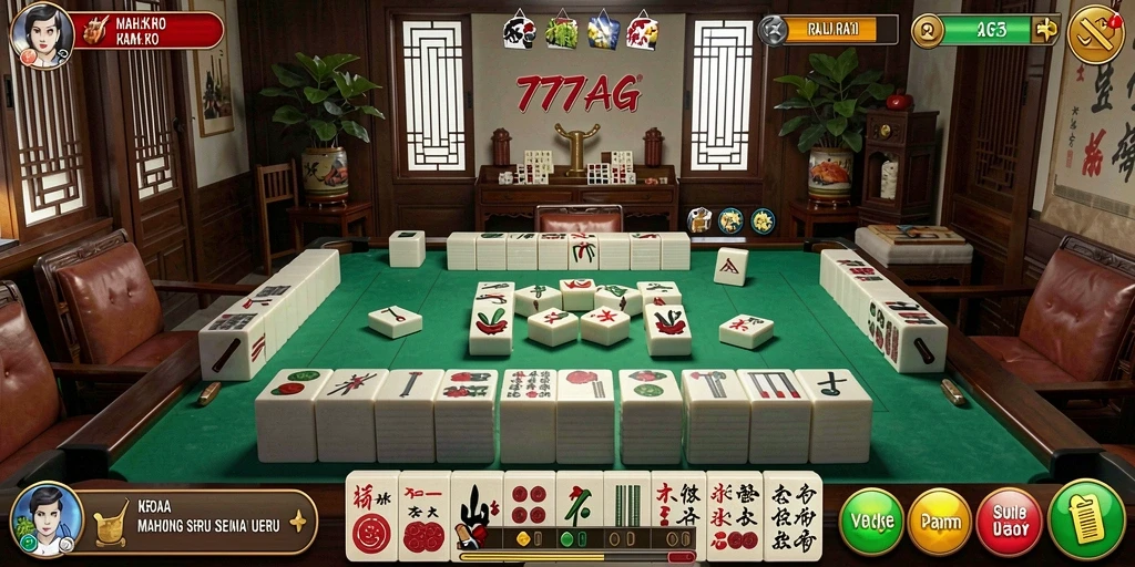 Screenshot gameplay 777AG yang menarik dan penuh tantangan Mahjong.