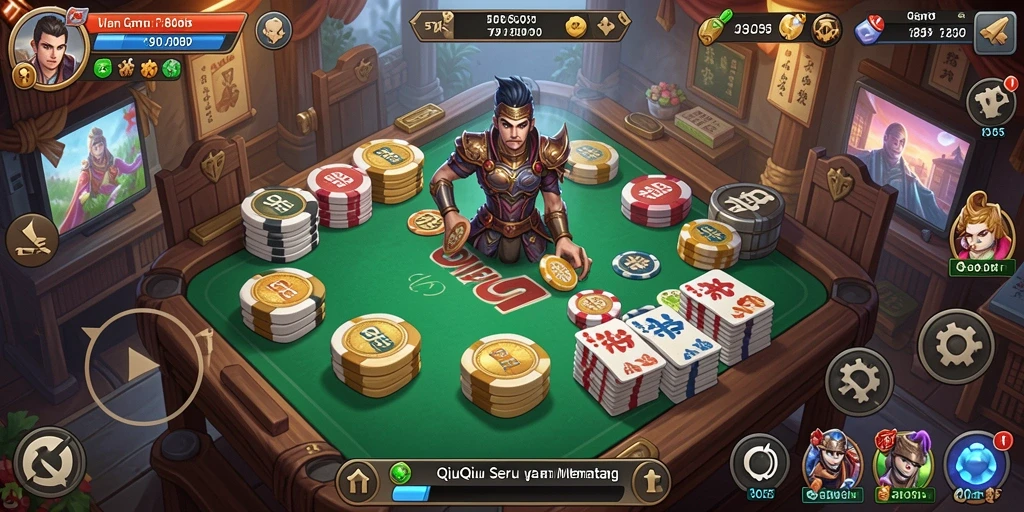Screenshot utama memperlihatkan gameplay seru QiuQiu.