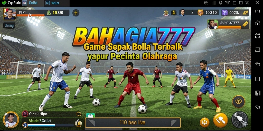 Screenshot gameplay BAHAGIA777 dengan aksi seru di lapangan.