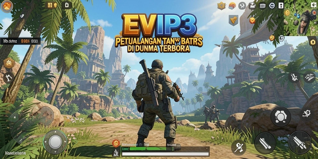 Tampilan gameplay EVIP3 yang menakjubkan di dunia terbuka.