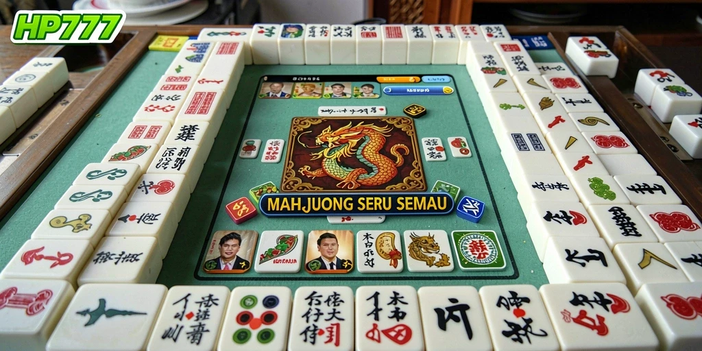 Screenshot HP777 menampilkan gameplay Mahjong yang menantang dan mengasyikkan.