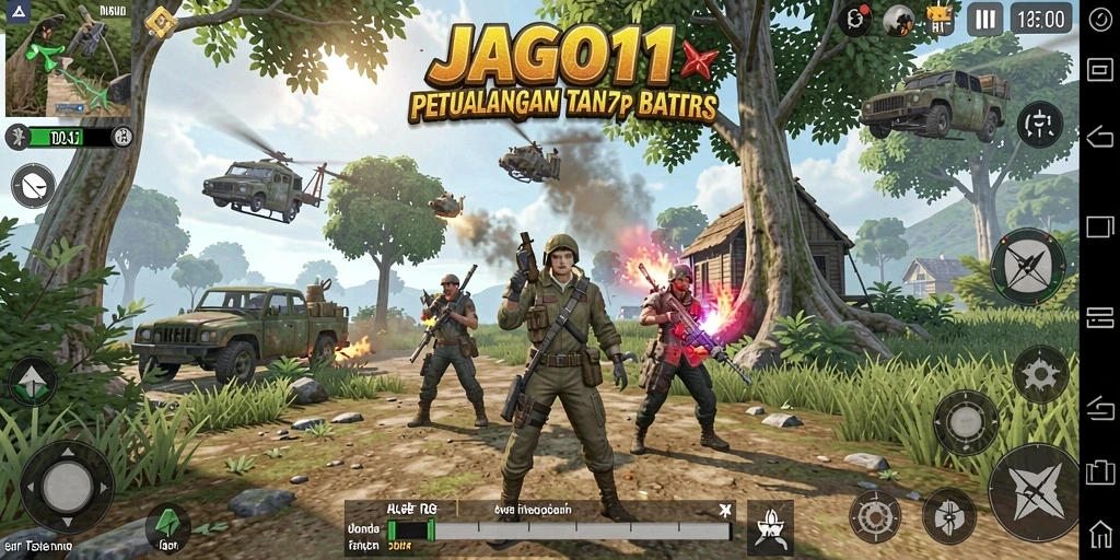 Tampilan gameplay JAGO11 yang memukau dengan dunia terbuka yang luas.