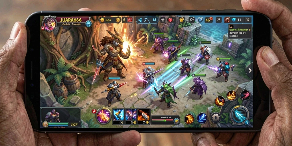 Screenshot JUARA666 menampilkan pertempuran seru dalam game SLG.