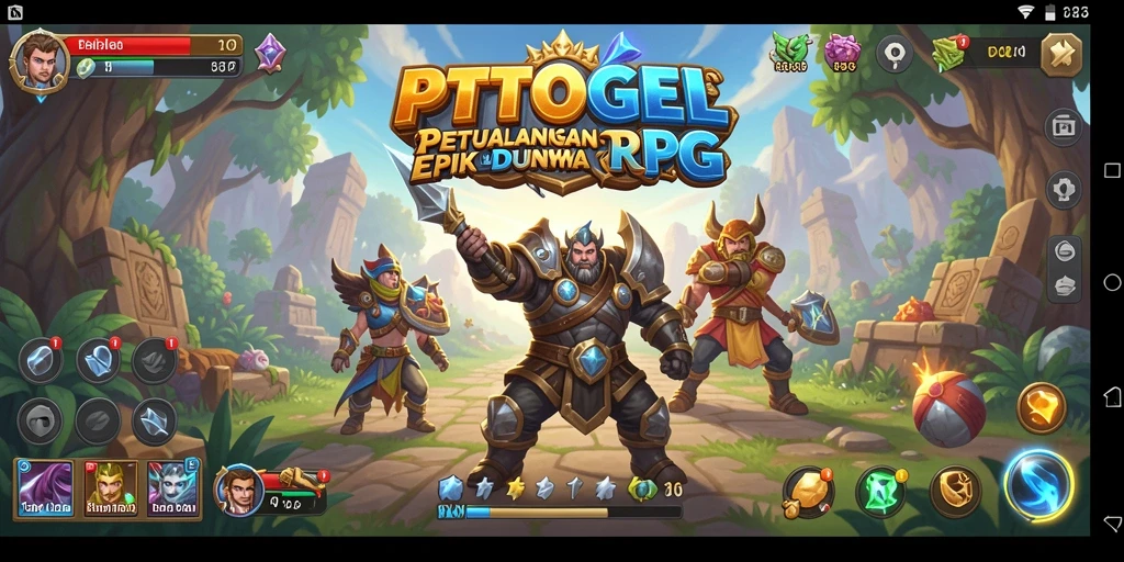 Tangkapan layar menampilkan aksi seru dalam petualangan RPG.