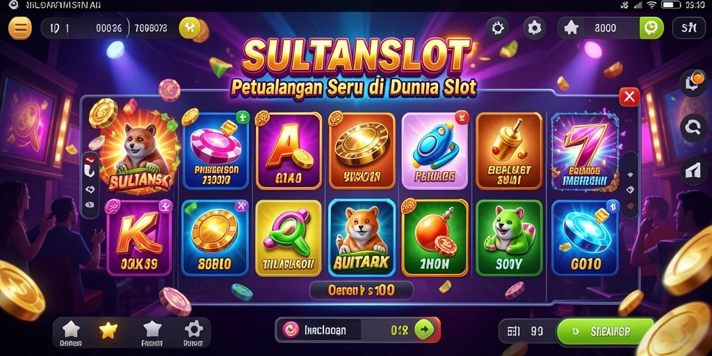 Tangkapan layar utama SULTANSLOT menampilkan gameplay yang seru dan visual menggugah.