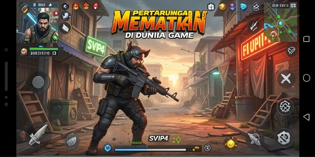 Tampilan gameplay aksi dari SVIP4 dengan karakter bertarung.