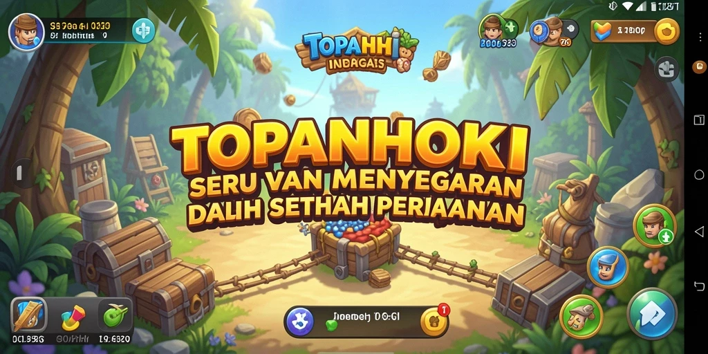 Screenshot menunjukkan gameplay seru dari TOPANHOKI dengan tantangan yang menarik.