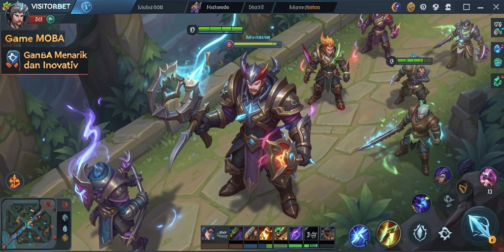 Gameplay seru VISITORBET dengan karakter MOBA yang menarik.