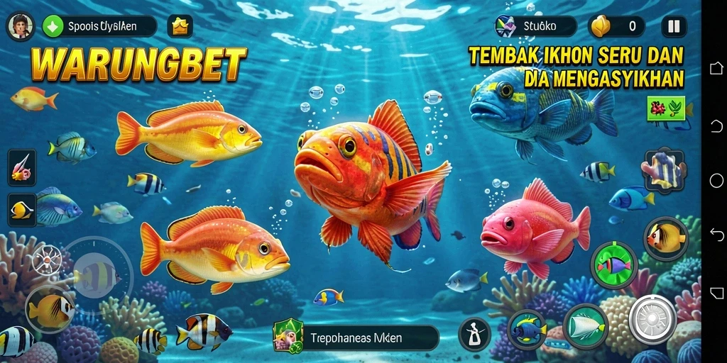 Screenshot permainan Tembak Ikan dengan grafis menawan.