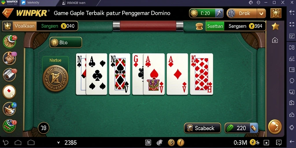 Screenshot gameplay Gaple yang menyenangkan dan interaktif.