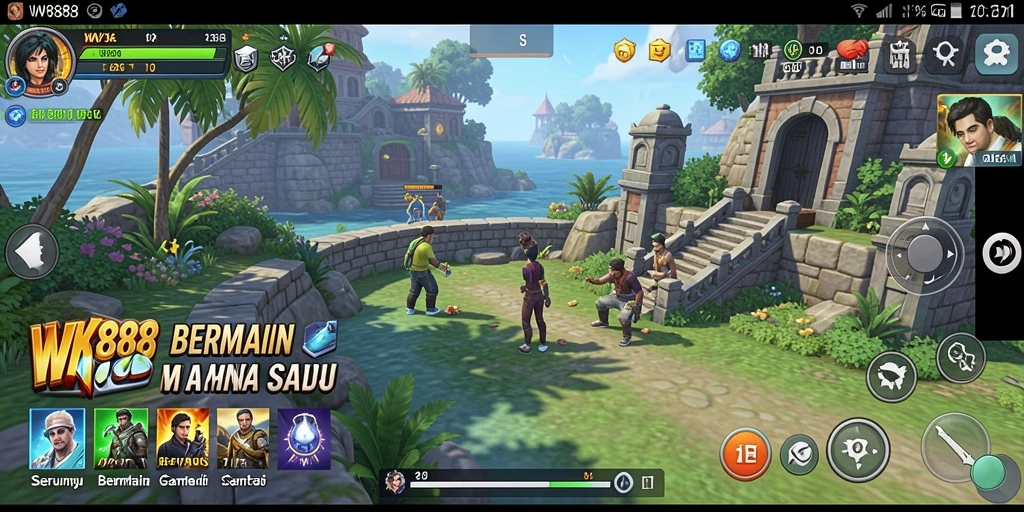 Tampilan menarik dari gameplay WK888 yang santai dan menghibur.